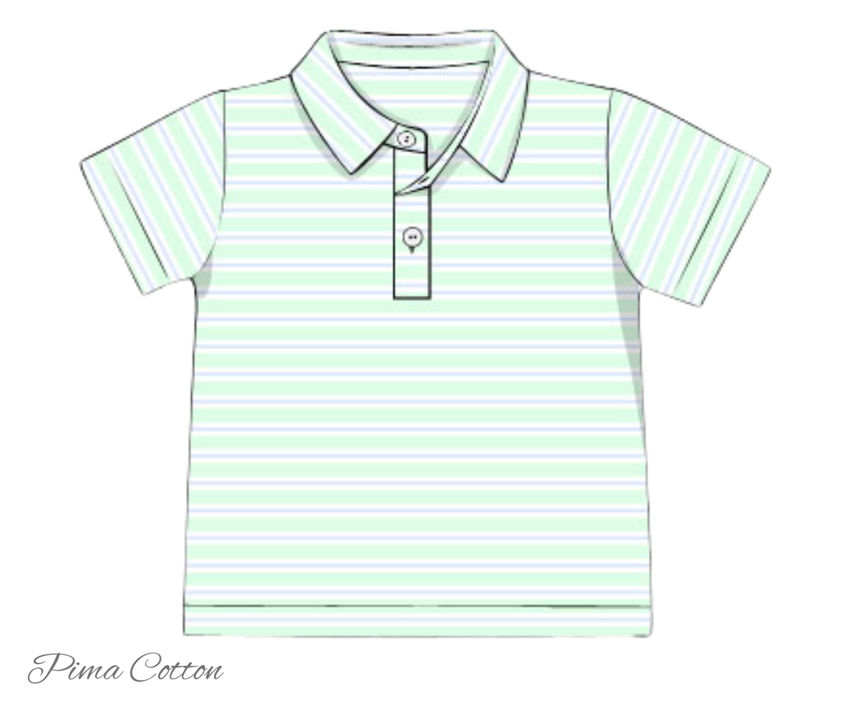 *PREORDER* Spring Stripe Pima Cotton Polo