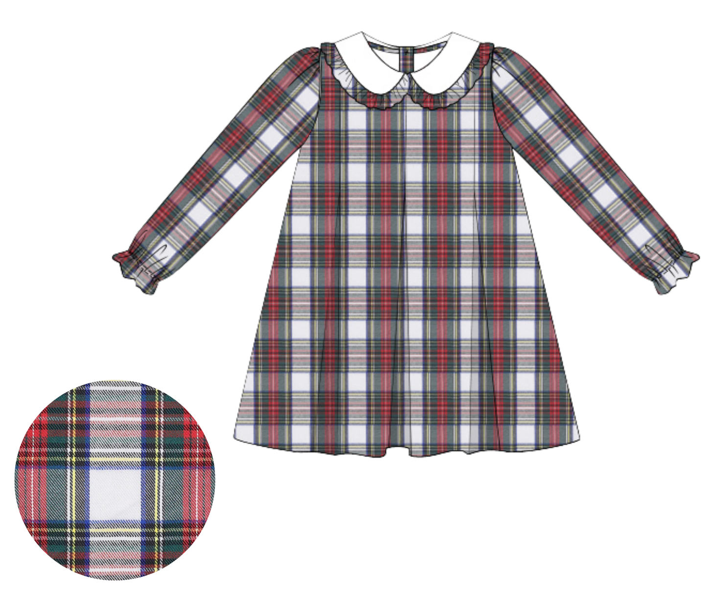 *PREORDER* Classic Christmas Tartan - Girls Dress