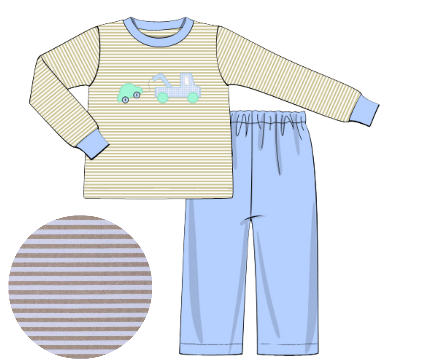 *PREORDER* Little Wrecker Applique Boys Set