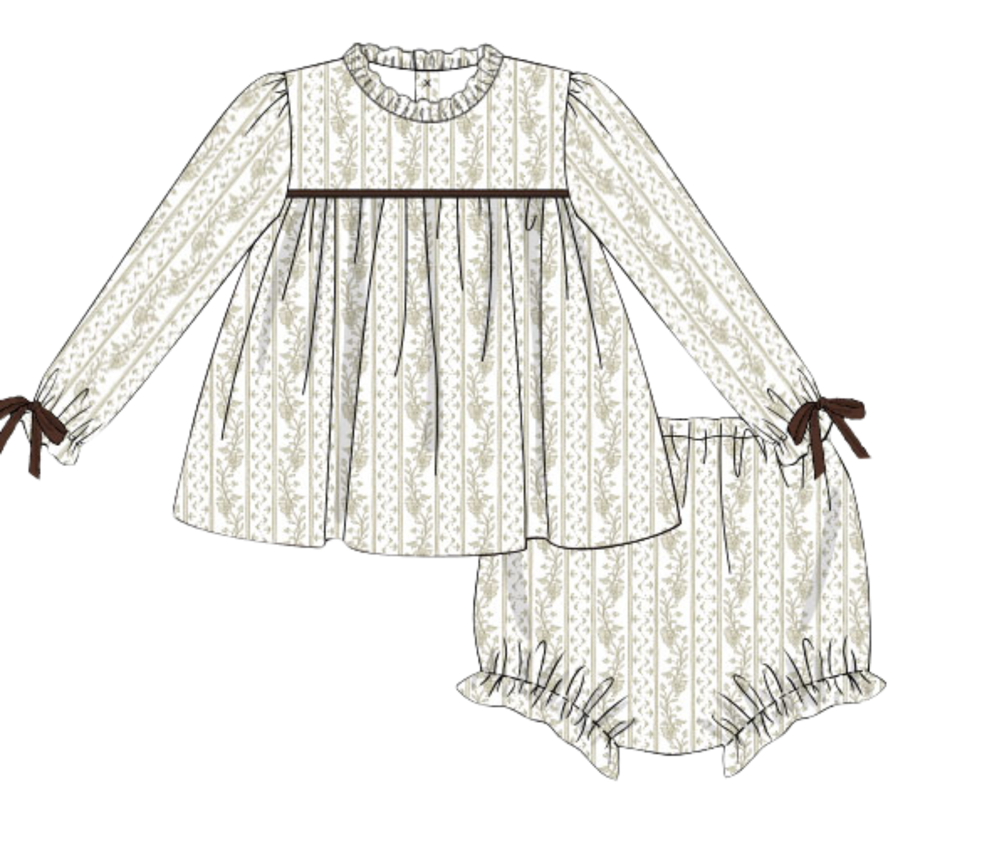 *PREORDER* Vines & Plaid Girls Bloomer Set