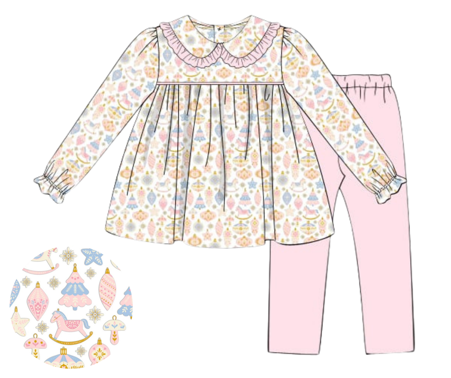 *PREORDER* Merry & Pink - Girls Legging Set