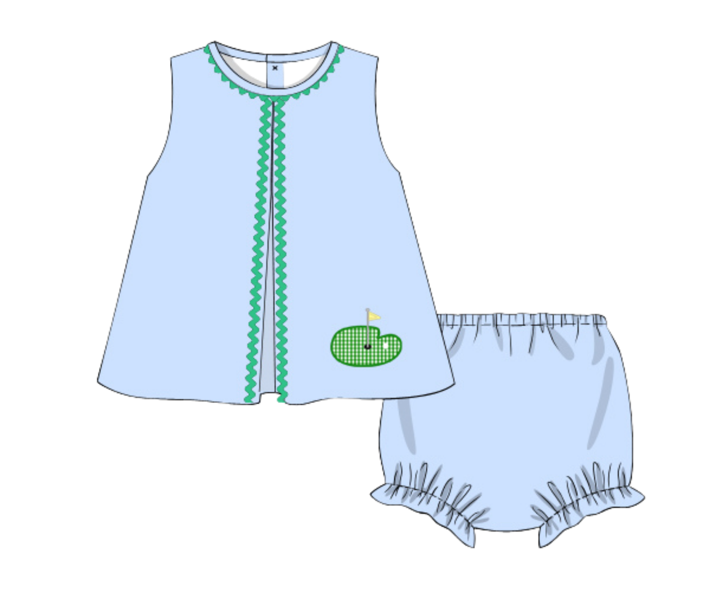 *PREORDER* The Clubhouse Pleat Bloomer Set