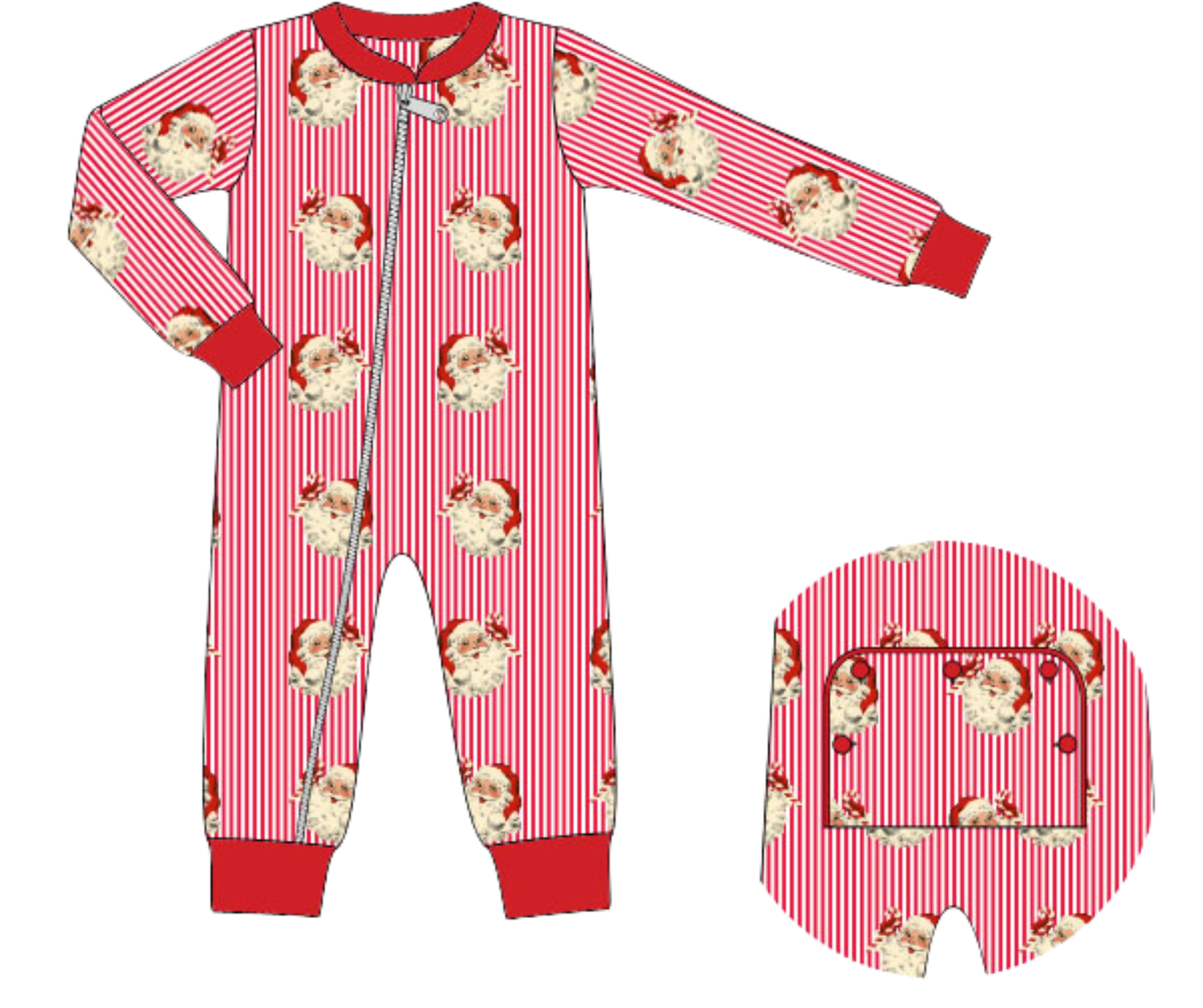 *PREORDER* Vintage Santa Loungewear - Boys Zippy