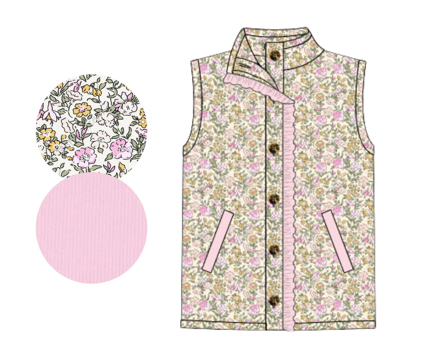 *PREORDER* In the Field Girls Quilted Vest
