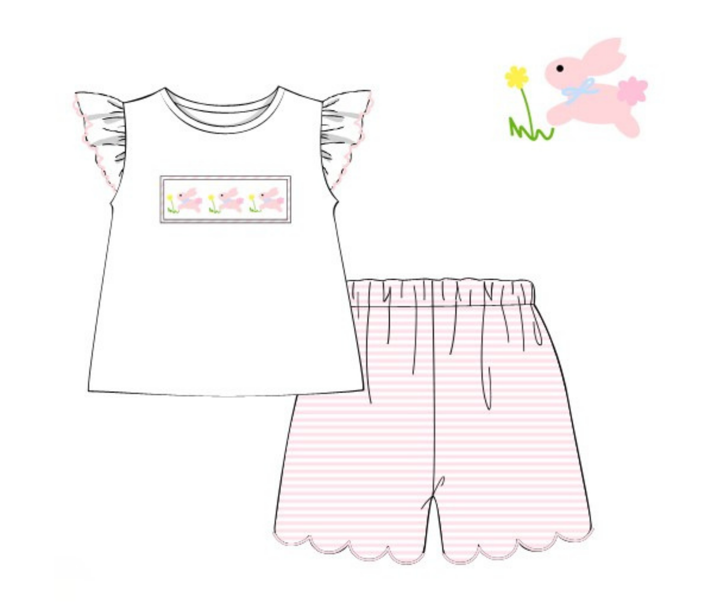 *PREORDER* Bunny Trail Girls Short Set