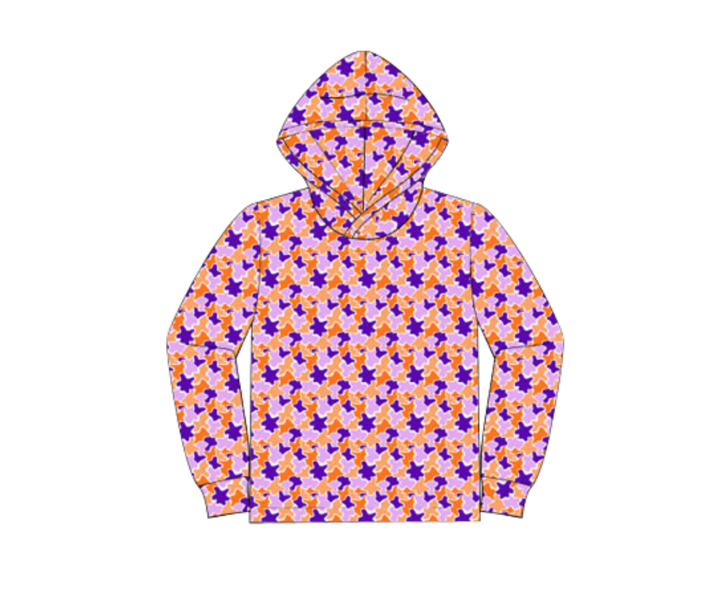 *PREORDER* Gameday Camo Performance Hoodie - Purple & Orange