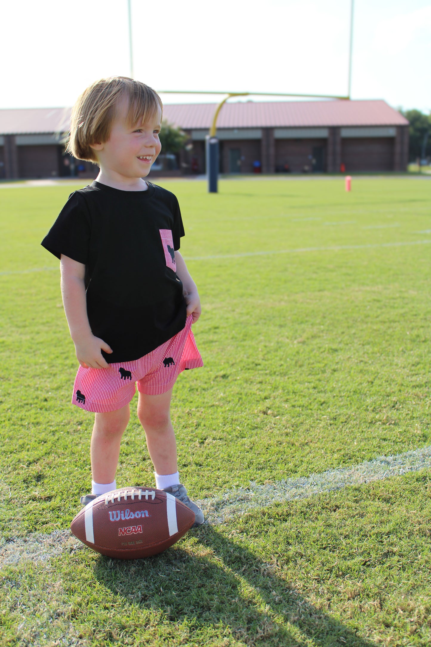 Boys of Fall Bulldog Short Set