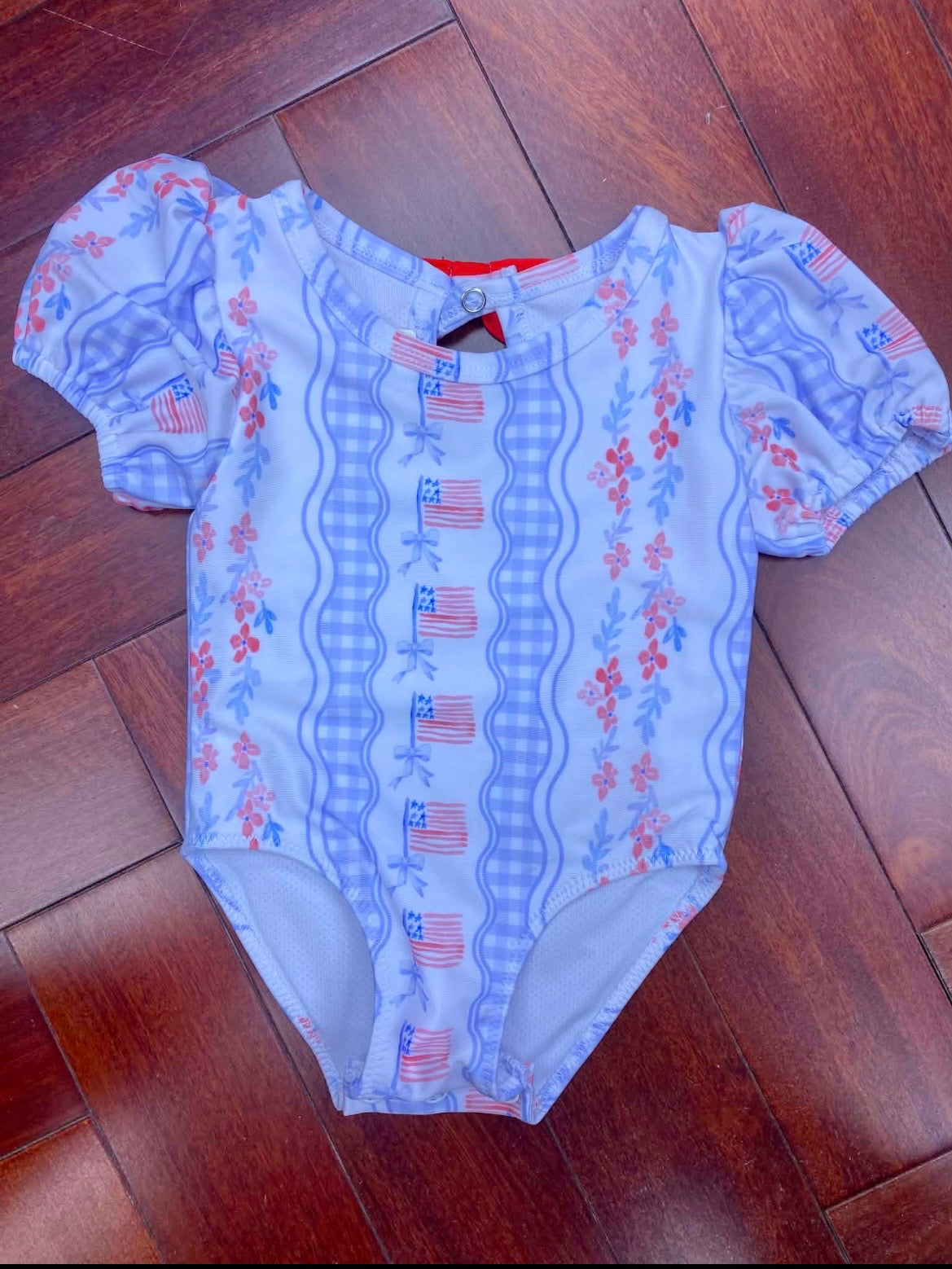 *SUMMER SALE* Preppy & Patriotic Girls Swimsuit