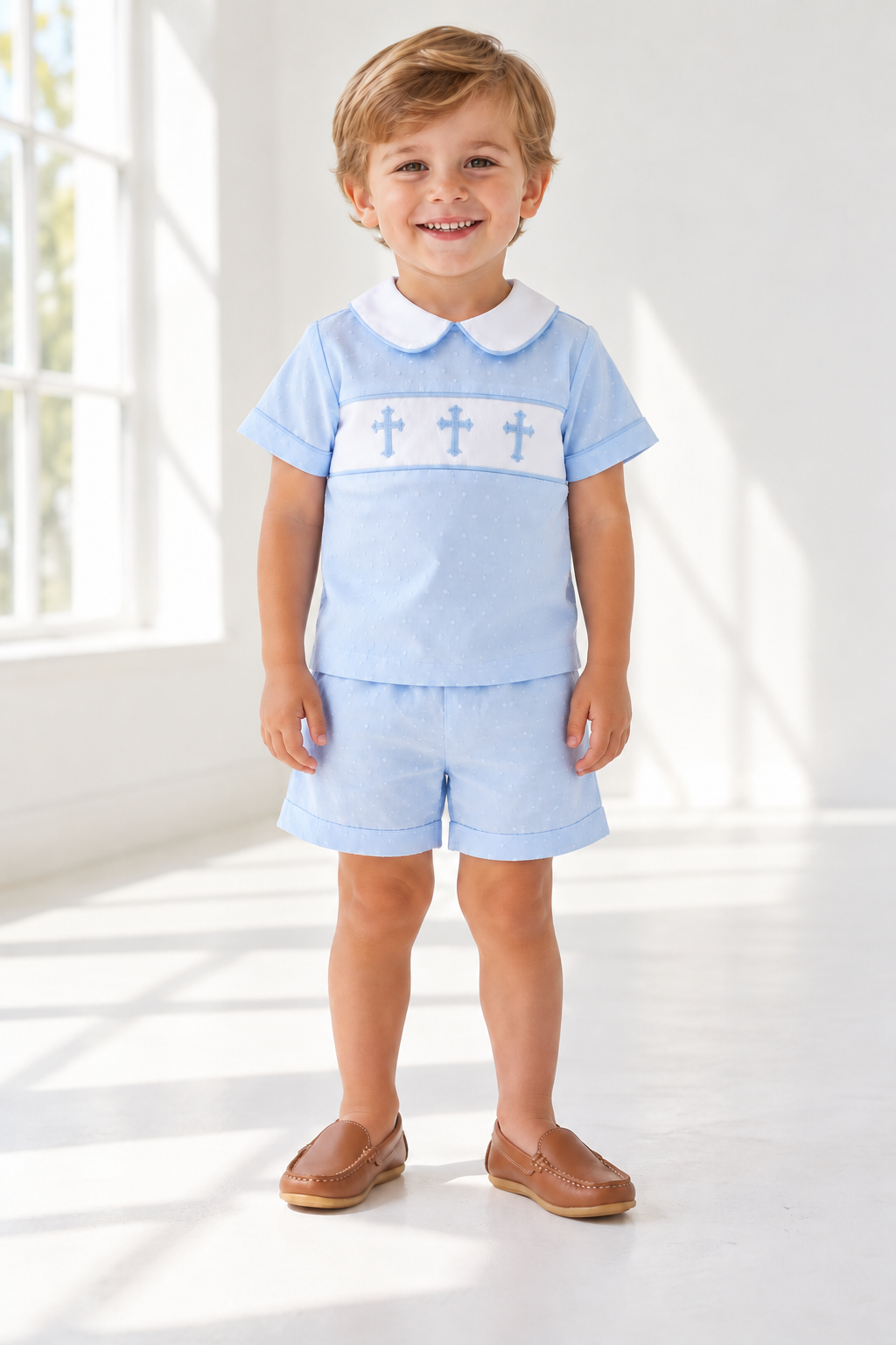 *PREORDER* Child of God Boys Hand Smocked Short Set