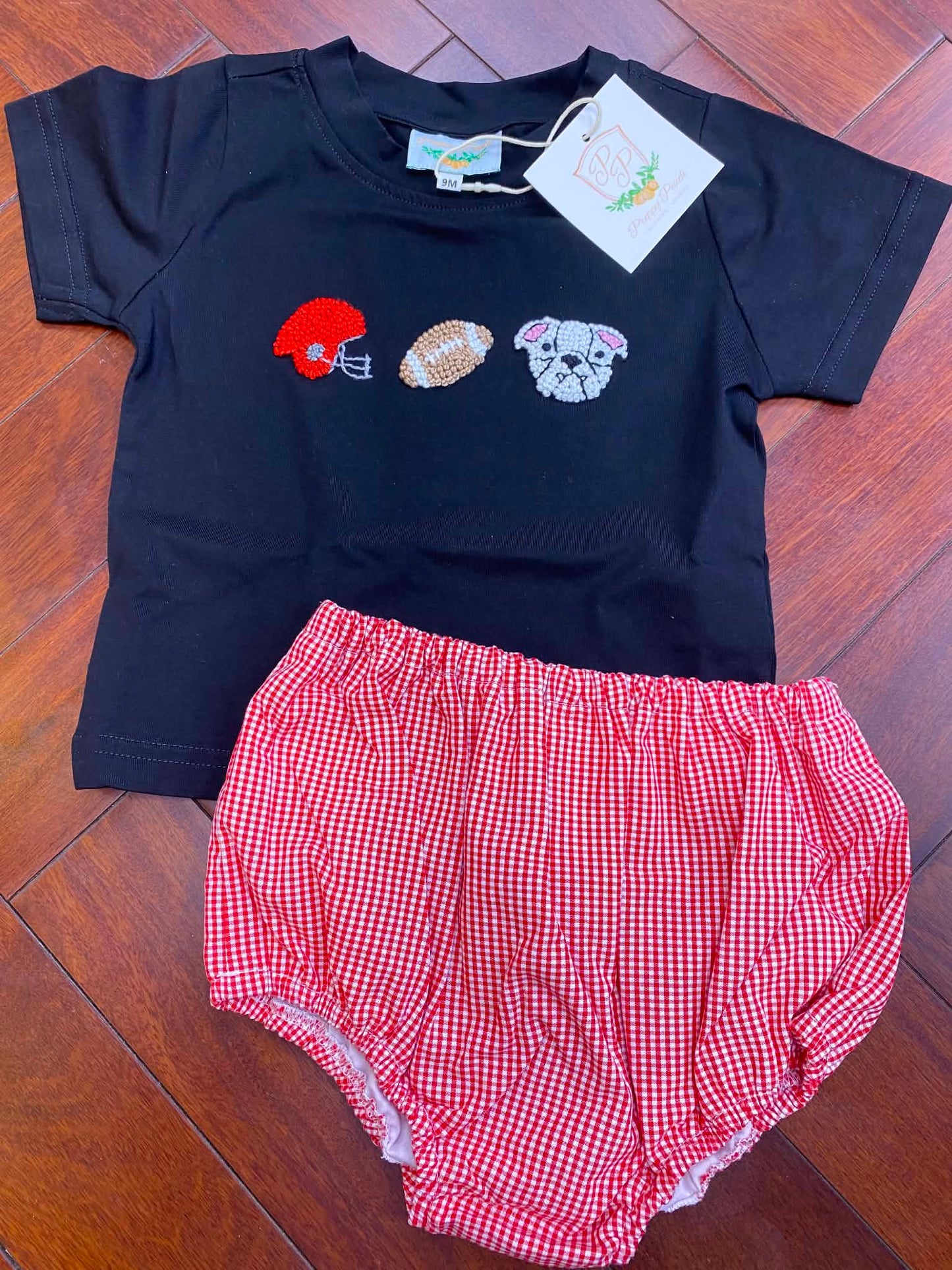 *PREORDER* Bulldog French Knot Trio-Boy Diaper Set