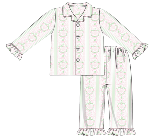 *PREORDER* Hearts & Vines Girls Lounge Set