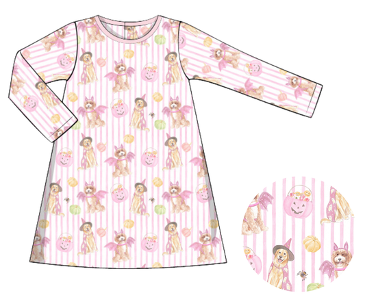 *PREORDER 19* Halloween Pups Girls Play Dress
