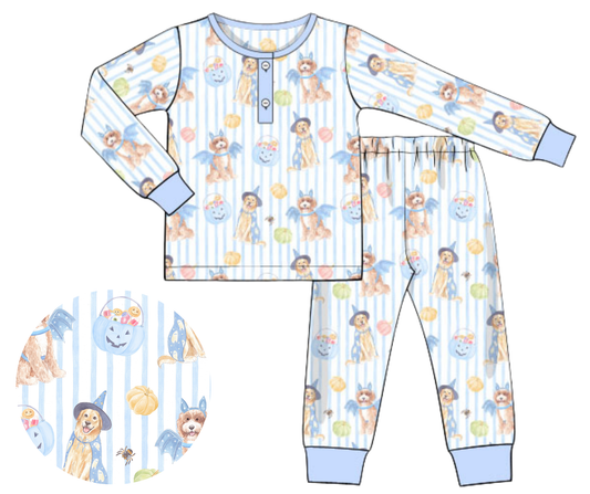 *PREORDER 19* Halloween Pups Boys Lounge Set