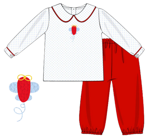 *PREORDER* The Soaring Skies French Knot Pant Set