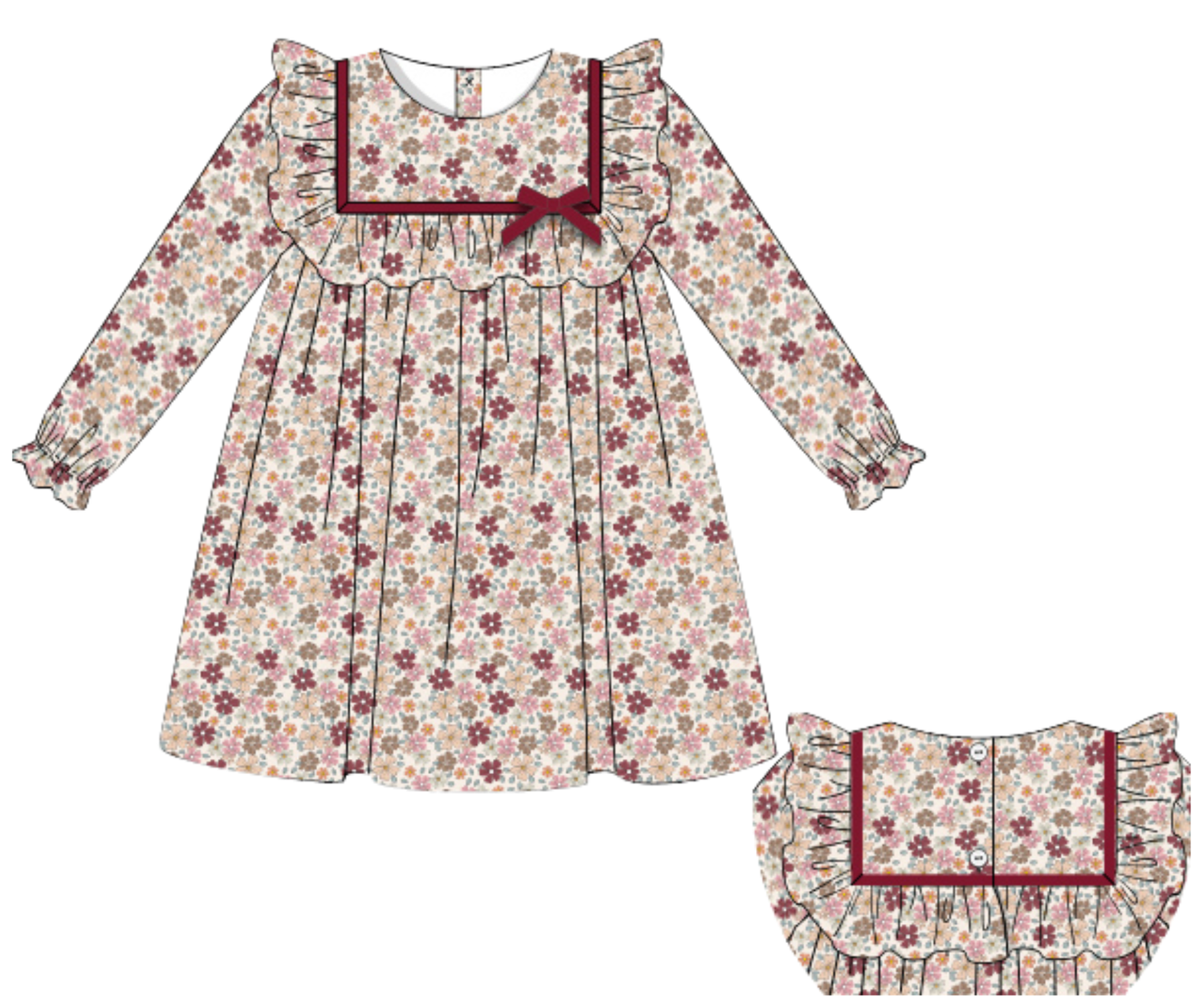 *PREORDER* Blooming Fall Girls Dress