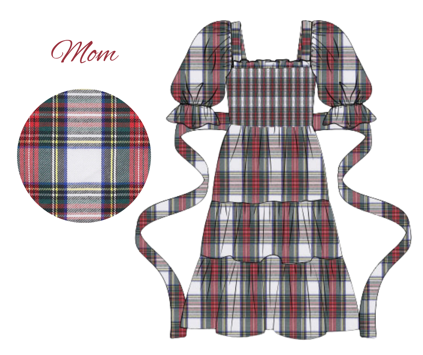*PREORDER* Classic Christmas Tartan - Mom Dress