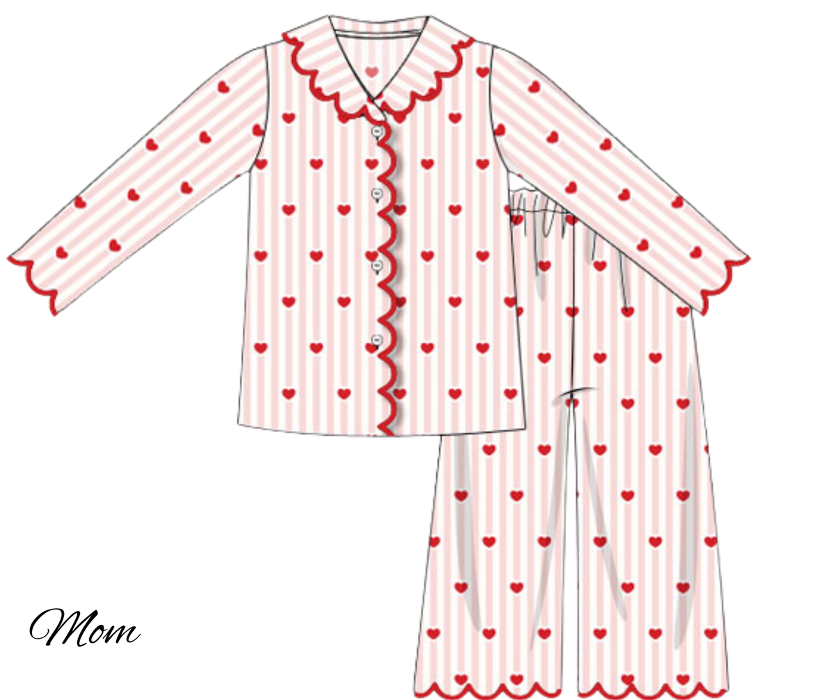 *PREORDER* Hearts & Stripes Mom Lounge Set