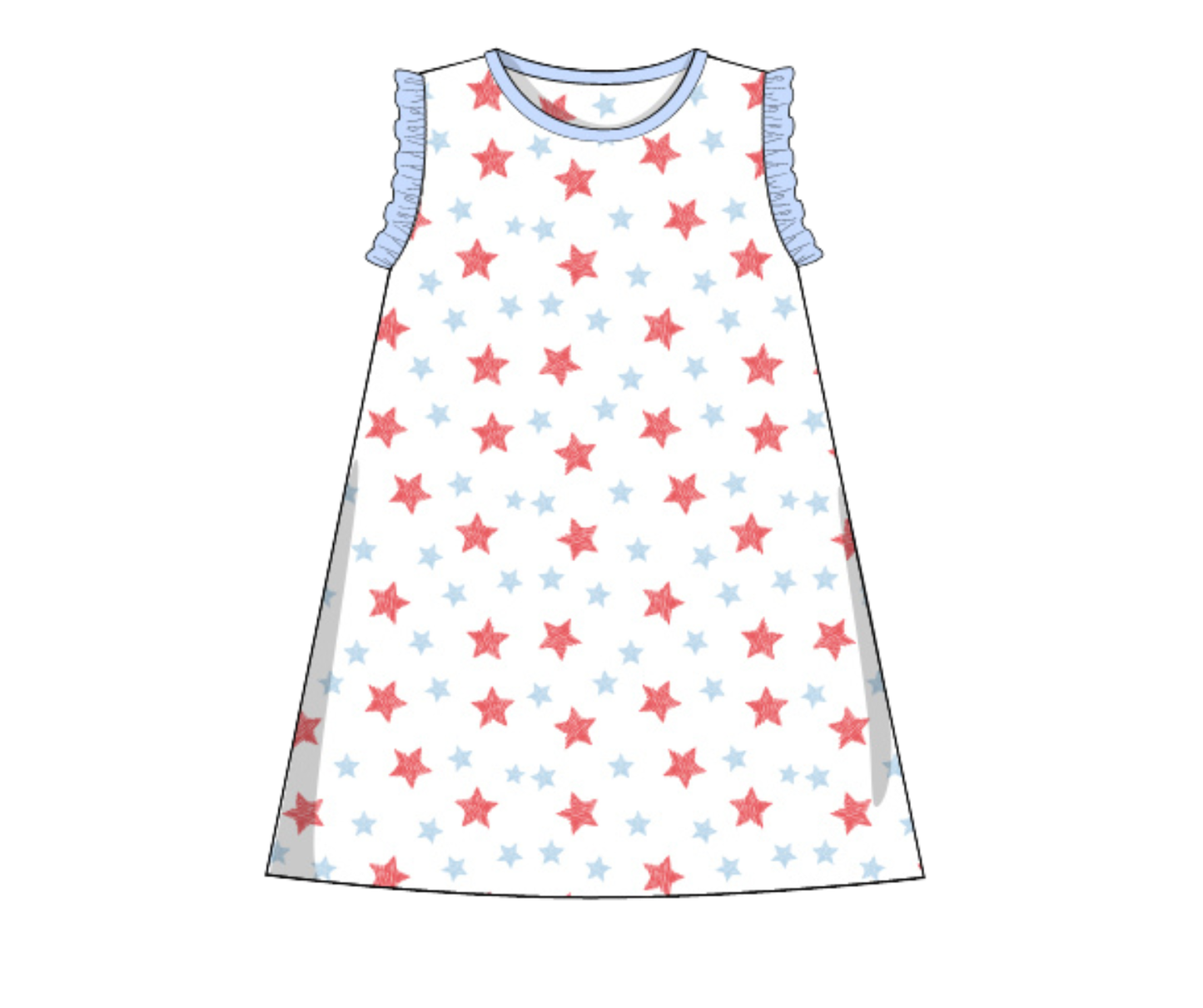 *PREORDER* Star Spangled Girls Dress