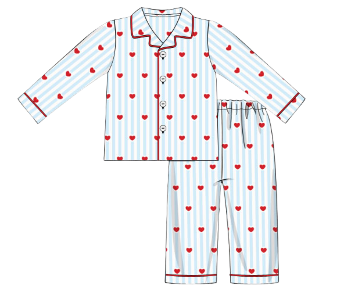 *PREORDER* Hearts & Stripes Boys Lounge Set