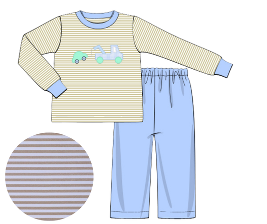 *PREORDER* Little Wrecker Applique Boys Set