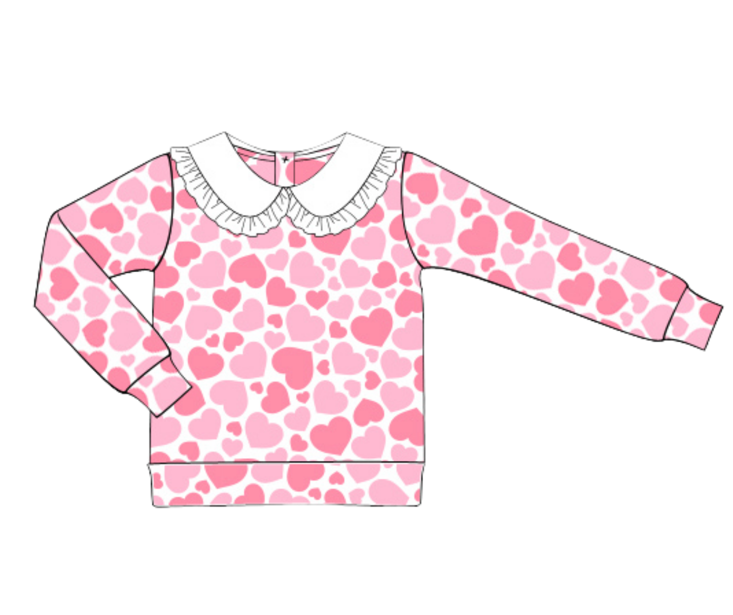 *PREORDER* Pink Hearts Girls Pullover
