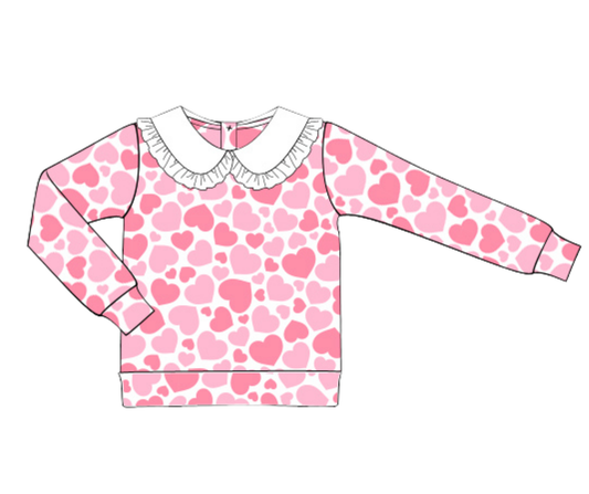 *PREORDER* Pink Hearts Girls Pullover