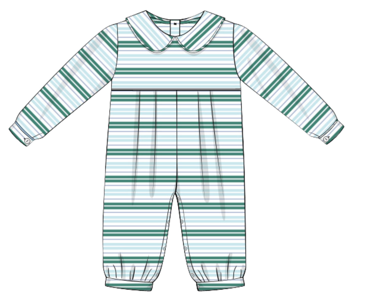 *PREORDER* Winter Whimsy Stripe Boys Long Bubble