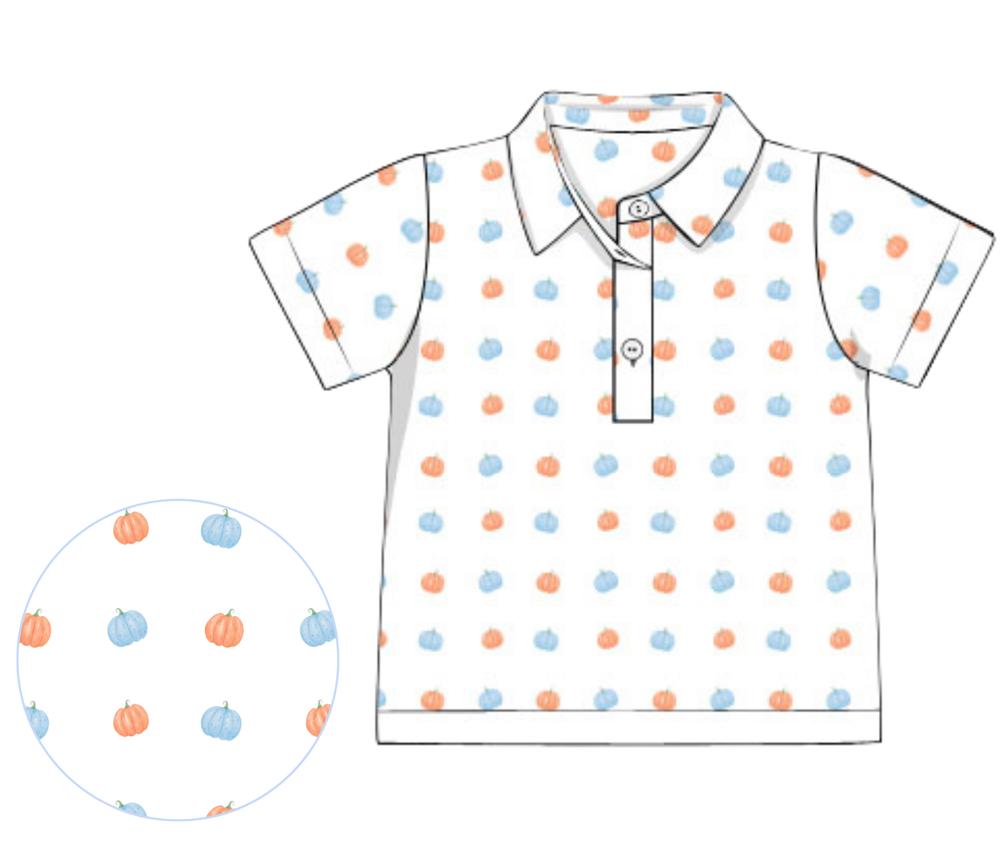 *PREORDER 19* Pumpkin Grove Boys Polo