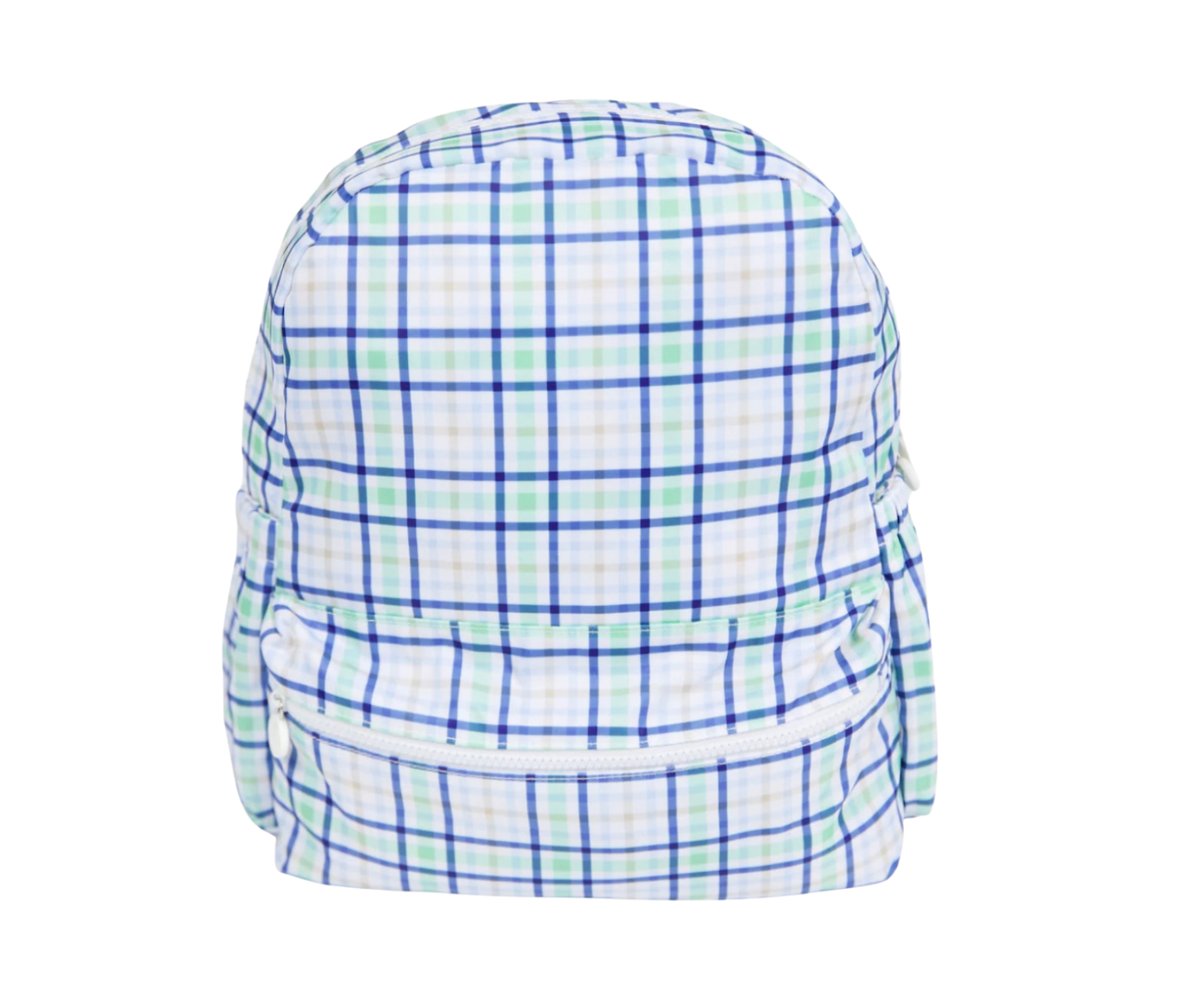 Nylon Toddler Backpack - Navy/Green Plaid