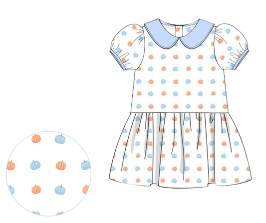 *PREORDER 19* Pumpkin Grove Drop Hem Dress