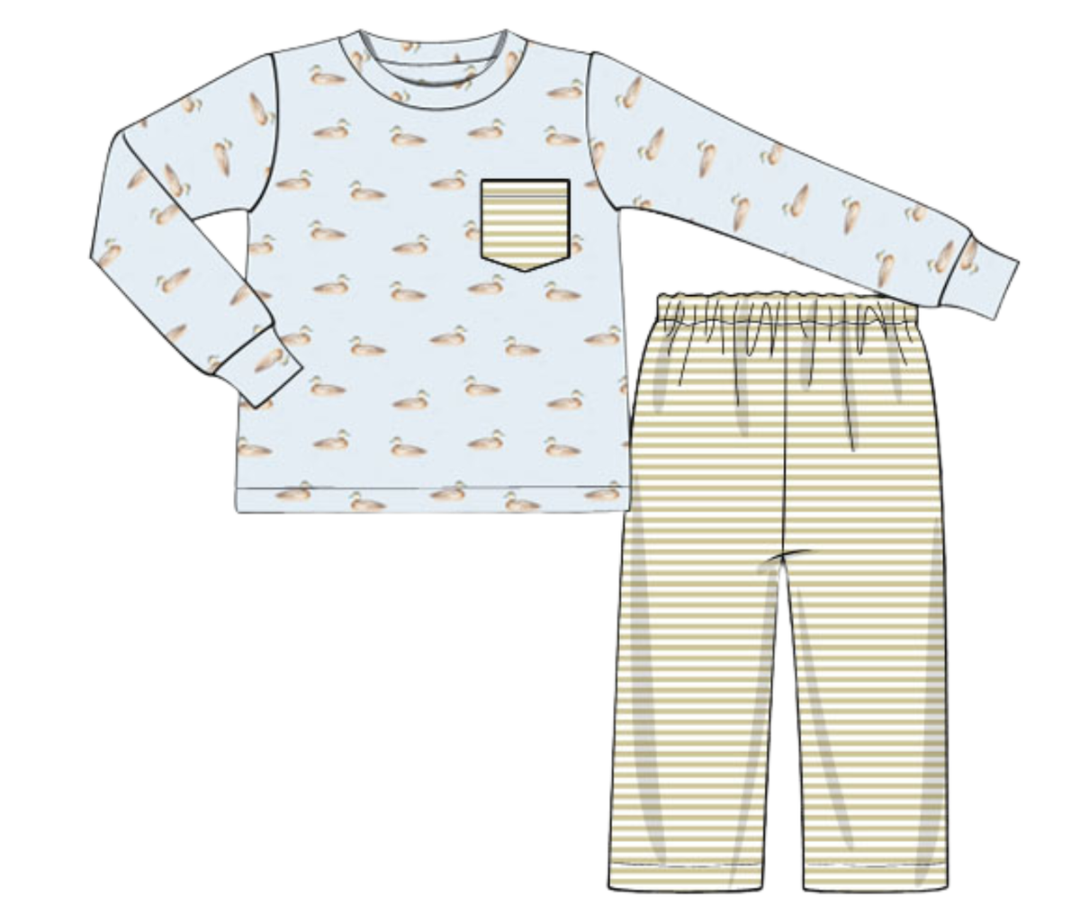 *PREORDER* Little Mallards Boys Pocket Tee Pant Set