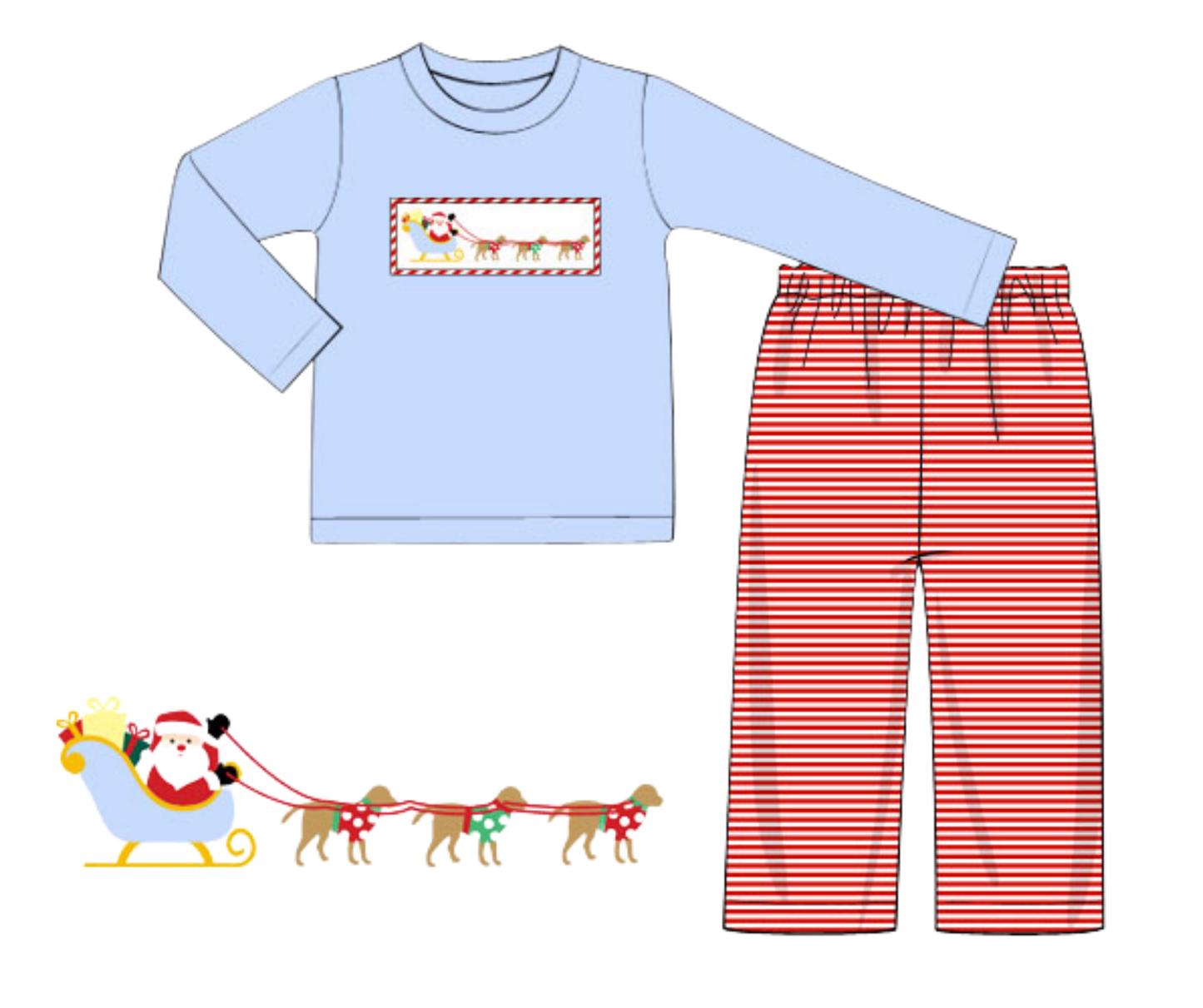 *PREORDER* Santa's PAW-fect Helpers - Boys Pant Set