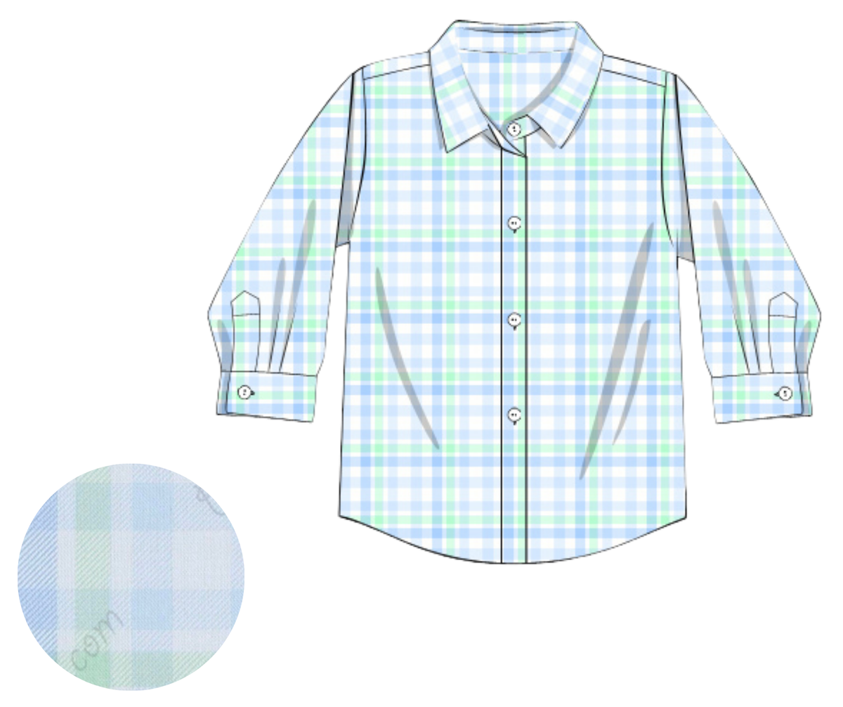 *PREORDER* Spring Plaid Boys Button Down