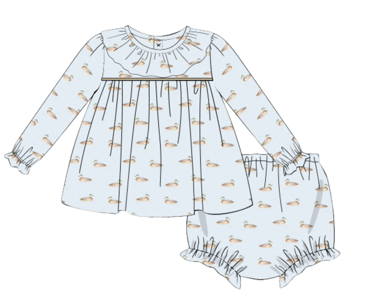 *PREORDER* Little Mallards Girls Bloomer Set