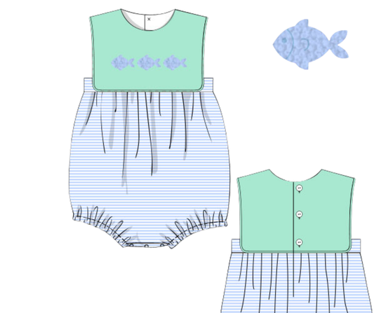 *PREORDER* Summer Catch Boys French Knot Bubble