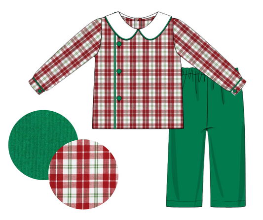 *PREORDER* Classic Christmas Plaid - Boys Set