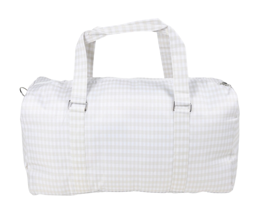 Nylon Duffle - Khaki Gingham
