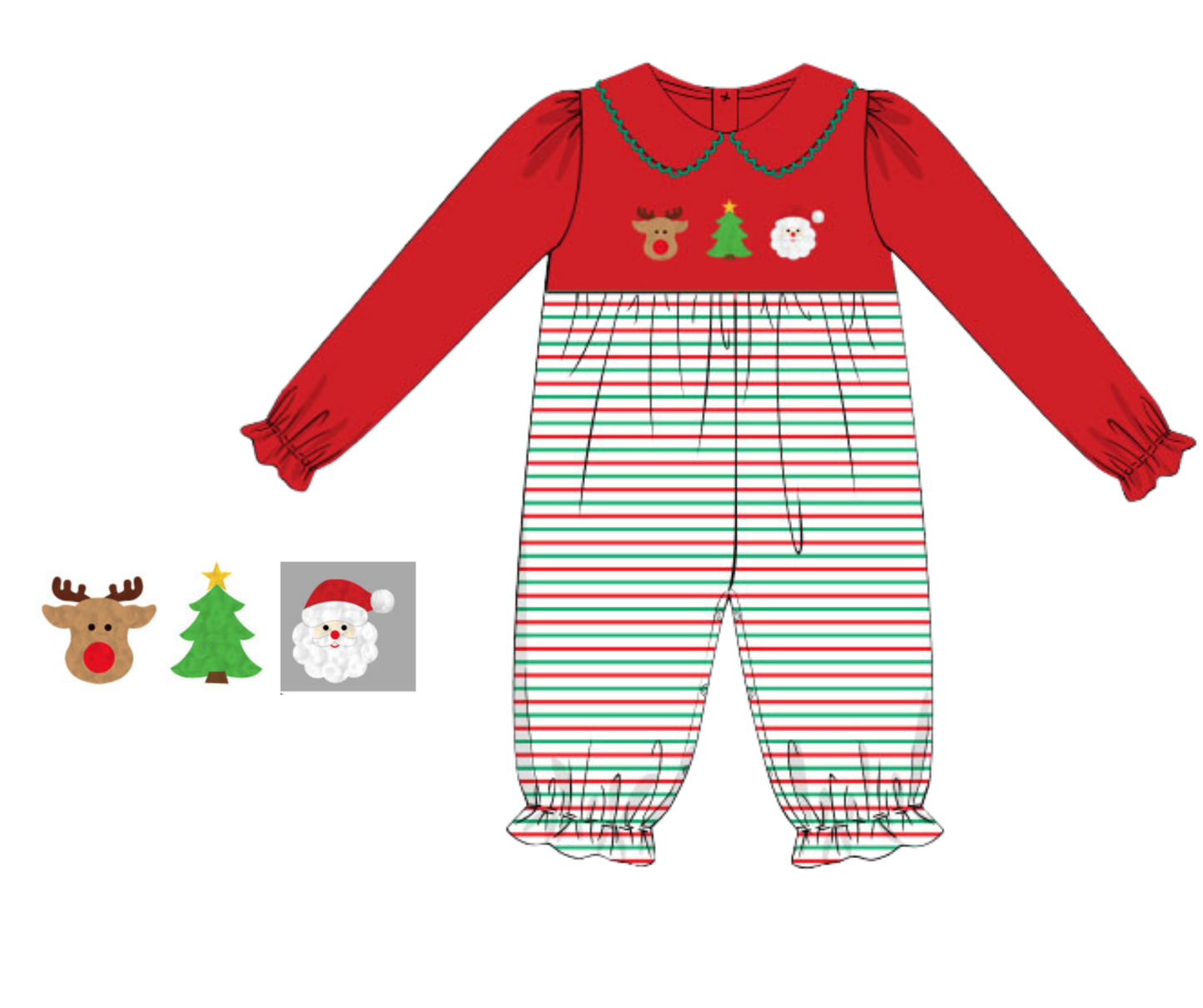 *PREORDER* Christmas Trio - Girls Long Bubble