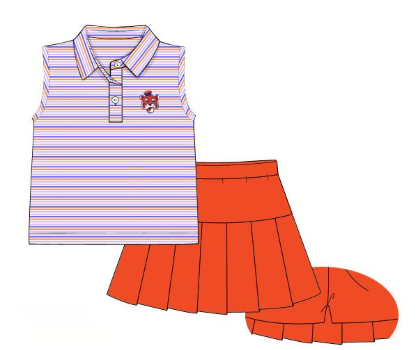 *PREORDER* Tiger Town Heritage Girl Skort Set
