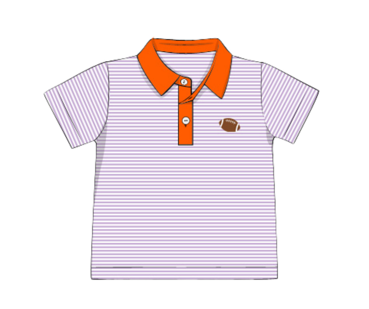 Team Spirit Purple & Orange Boys Polo