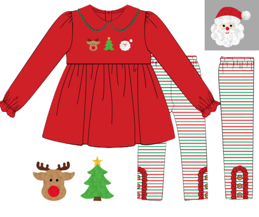 *PREORDER* Christmas Trio - Girls Legging Set