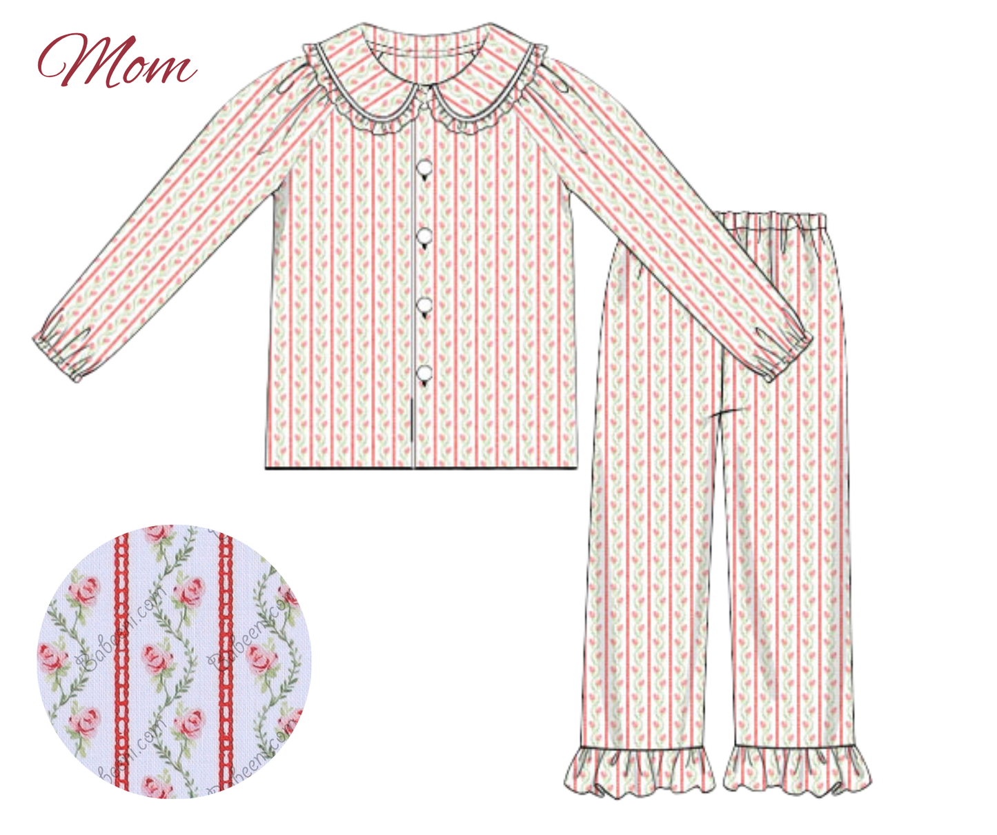*PREORDER* Holiday Blooms Loungewear - Mom Set
