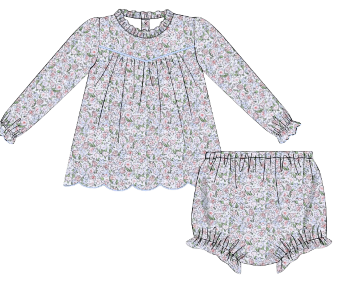 *PREORDER* Winter Garden Girls Bloomer Set