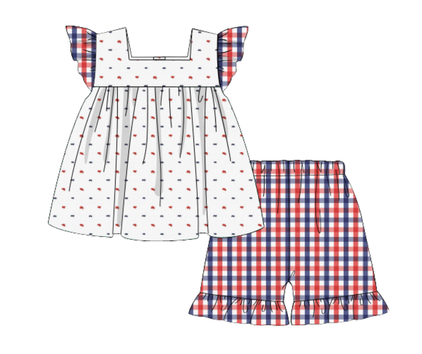 *PREORDER* Land of Liberty Girls Short Set