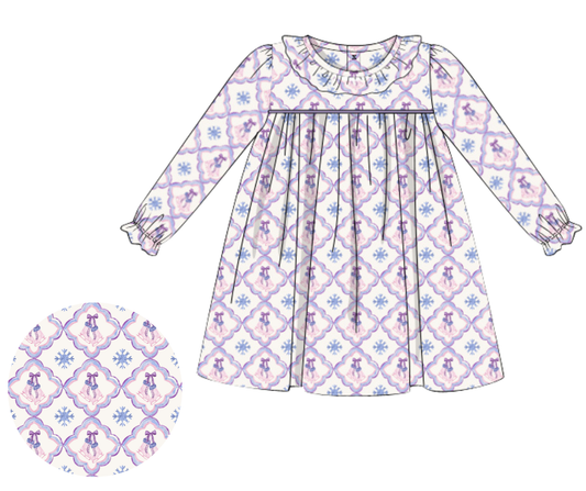*PREORDER* Snowflakes & Ice Skates Dress