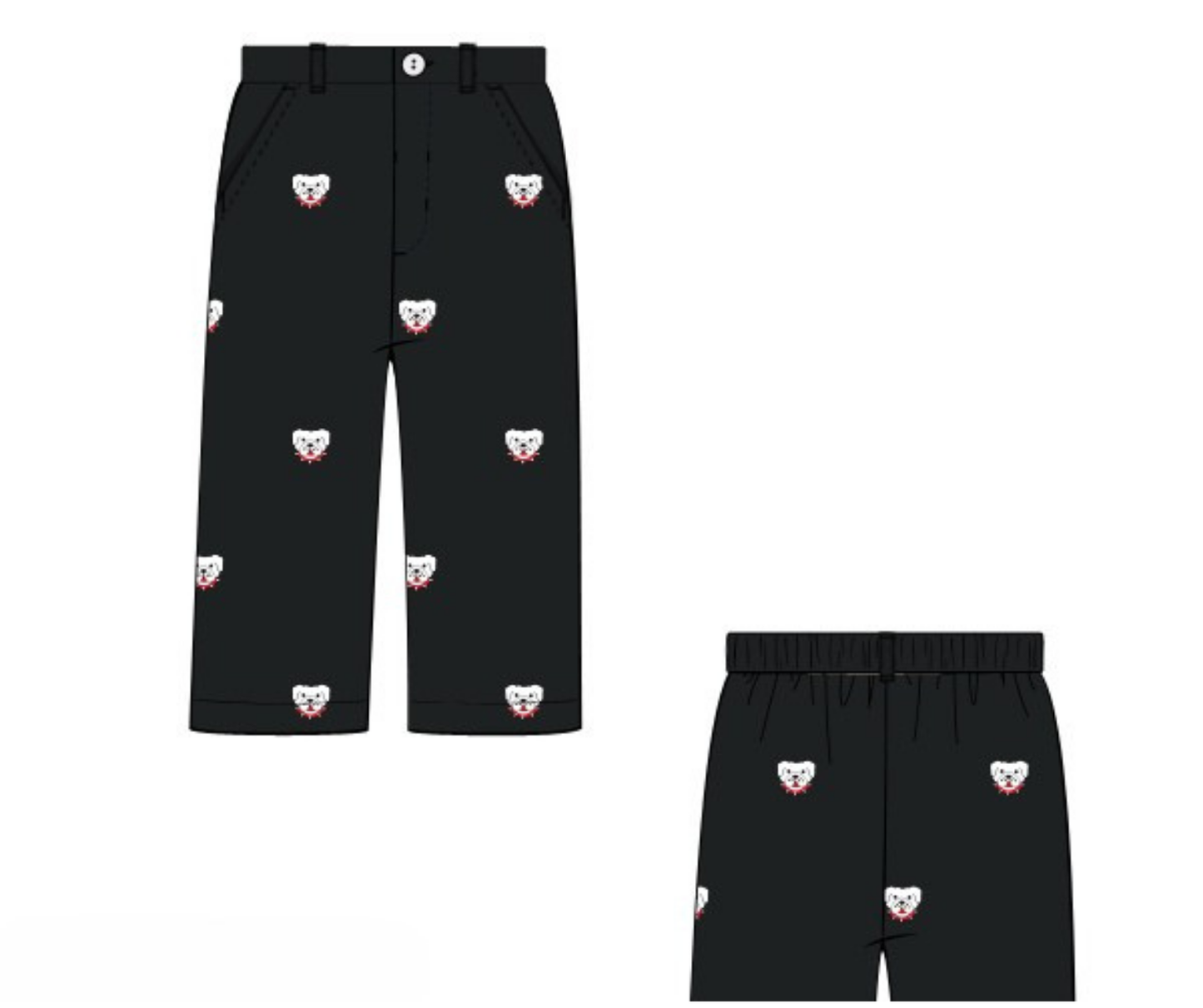 Sic'Em Boys Embroidered Pants