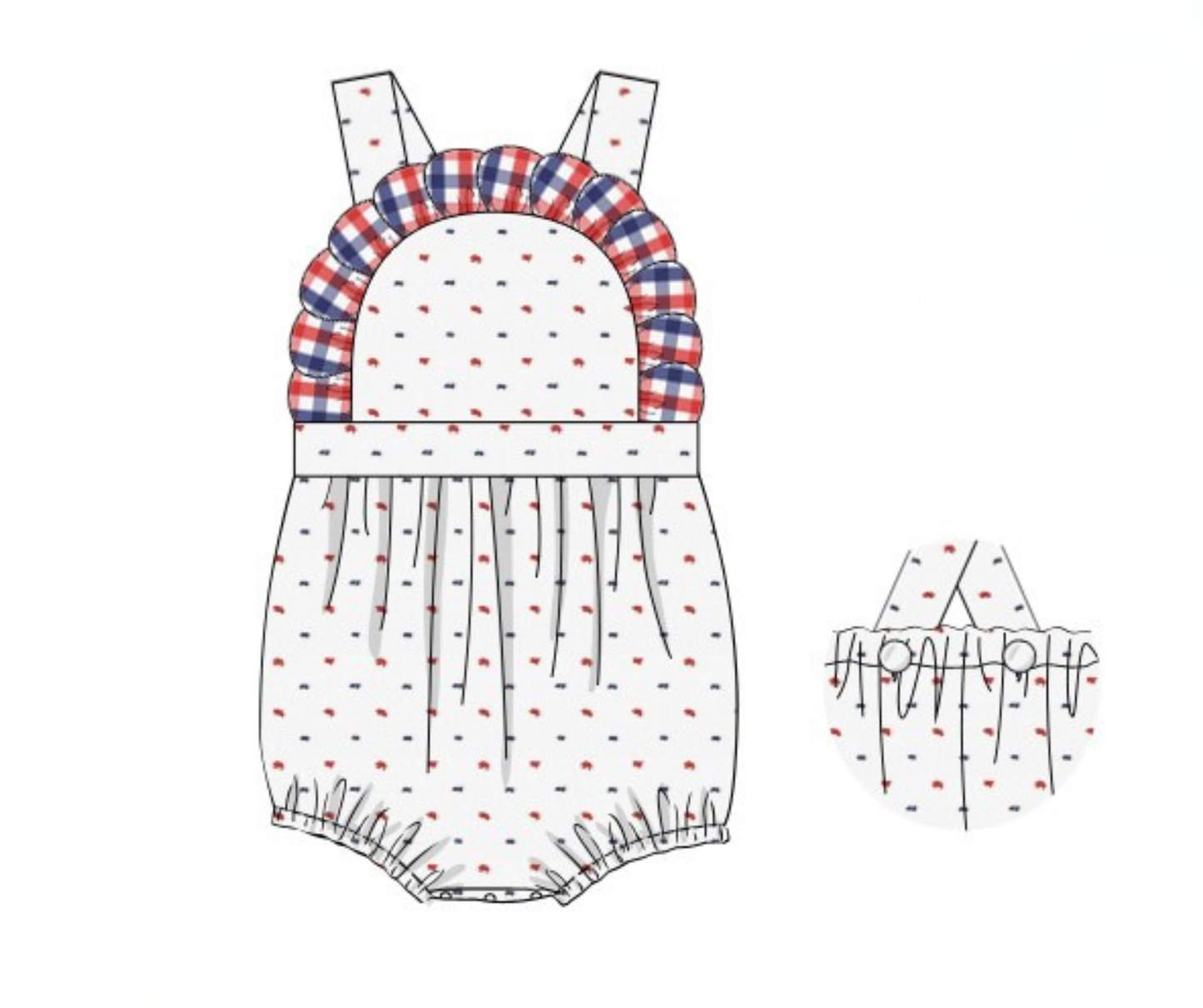 *PREORDER* Land of Liberty Girls Sunsuit