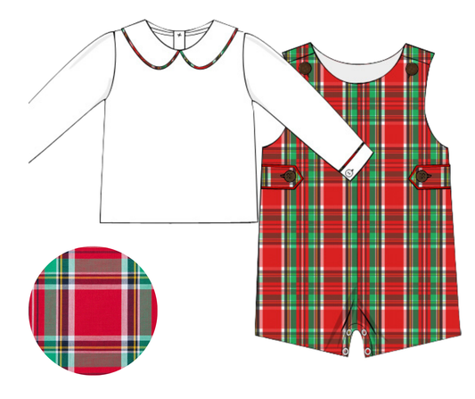 *PREORDER* Yuletide Plaid - Boys Jon Jon Set