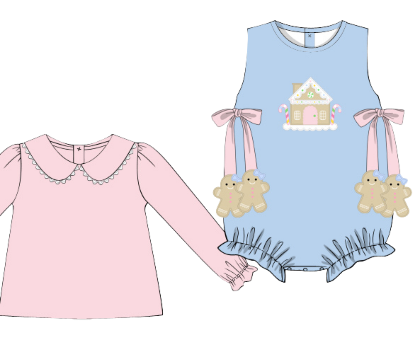 *PREORDER* Gingerbread Lane - Girls Bubble Set