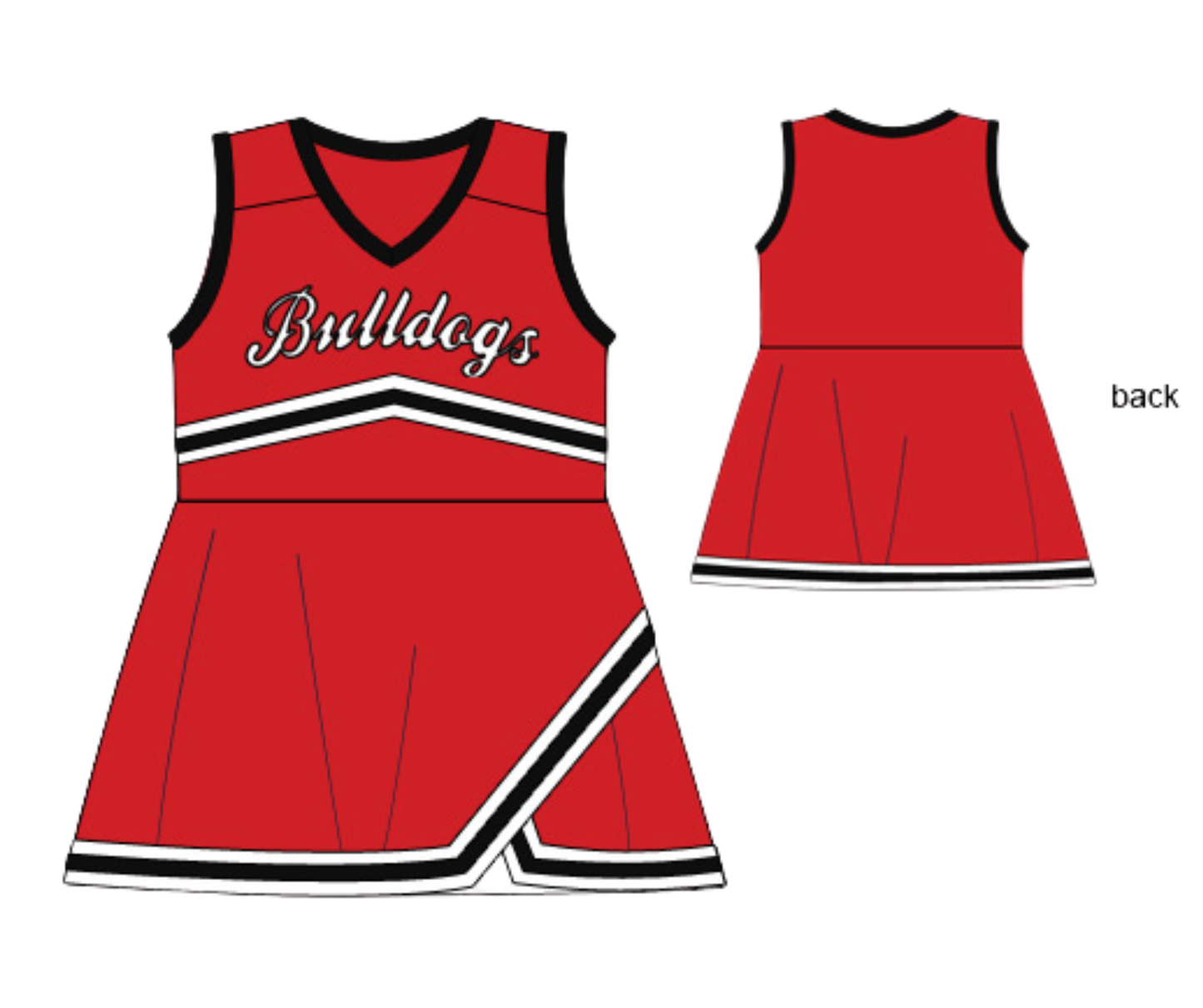 *PREORDER* Saturday Sideline Bulldogs Cheer Dress